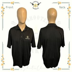 Mens Leupold Optics Staff Polo Black Short Sleeve Lightweight Size Medium